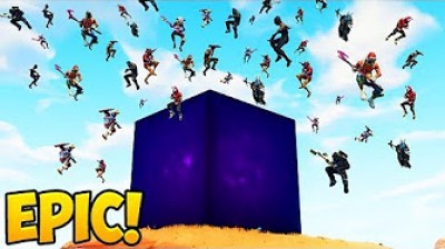 Everyone lands on the Cube! Fortnite Battle Royale - Funny, fails and much more
