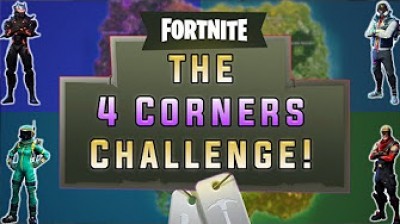 Dr Lupo, TimTheTatMan, BasicallyIDoWrk and Ninja - The 4 corners challenge in Fortnite Battle Royale