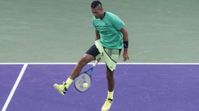 Impresionante golpe entre las piernas cortado de Nick Kyrgios contra Nadal