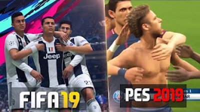 PES 2019 vs FIFA 19 - Crazy goals and celebrations