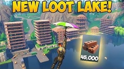 CRAZY! TURNING LOOT LAKE INTO A CITY! - Fortnite Battle Royale