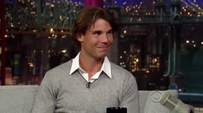 Akward Rafa Nadal interview at the Letterman show