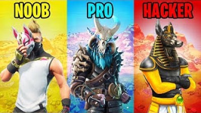 Hacker vs Pro vs Noob - Fortnite Battle Royale