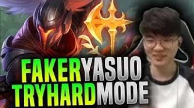 SKT T1 Faker Picks Yasuo Mid! Faker Yasuo Tryhard Mode ON!