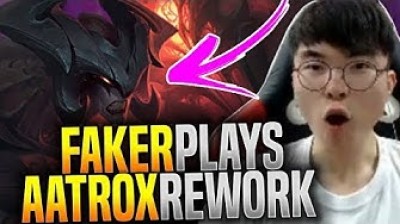 Faker uses the Rework of Aatrox for the first time in Mid - LoL