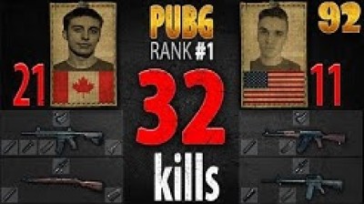 Shroud & Chad 32 kills DUO - 1st person PLAYERUNKNOWN'S BATTLEGROUNDS