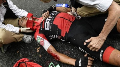 Richie Porte & Dan Martin Brutal Crash
