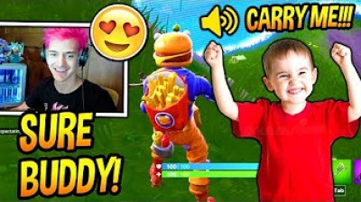NINJA jugando Fortnite con el niño mas adorable del mundo - Mejores momentos