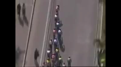 Awful crash in cycling