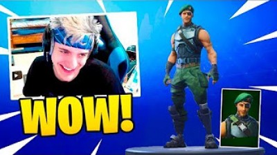 NINJA reacts to the Garrison skin! Funny and epic moments at Fortnite Battle Royale