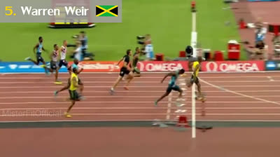 Los 5 mejores sprints (200 metros lisos)