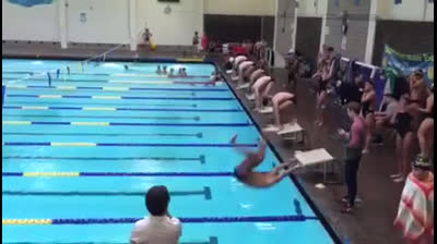 Hilarious Swimming Dive