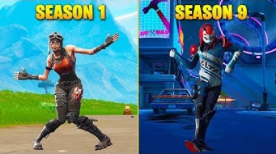 Evolución de los bailes de Fortnite desde la temporada 1 hasta la 9