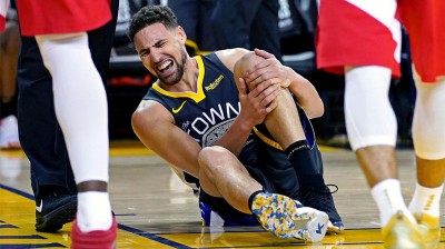 Klay Thompson injury in the FINALS!!!!!