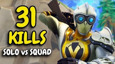 Locura de final!! 31 kills en solo vs squads - Fortnite