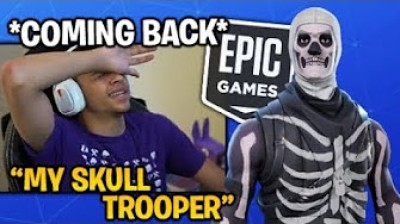 Myth reacts to the new skull trooper skin at Fortnite