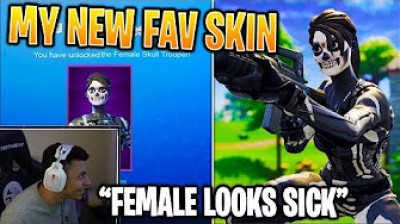 Myth reacts to the (female) skin of Skull Trooper in Fortnite Battle Royale