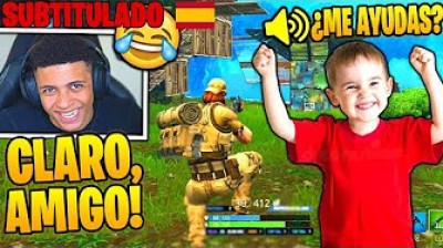 Myth juega duos con un niño (muy gracioso) a Fortnite