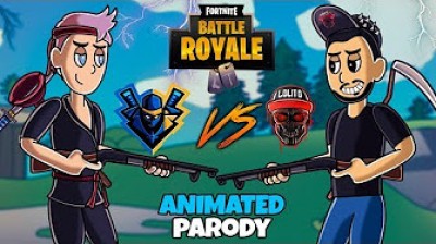 NINJA VS LOLITO - ANIMATED PARODY FORTNITE